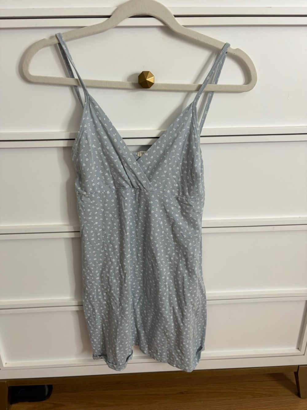 Brandy Melville Pale Blue Floral Cami Slip